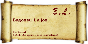Bagossy Lajos névjegykártya