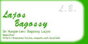 lajos bagossy business card